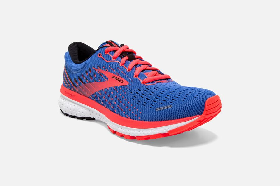 Brooks Ghost 13 Road Running Shoes - Womens - Blue/Orange - FH2069538